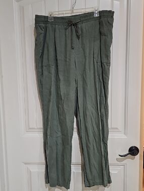 Cato Olive Drawstring Casual Pants